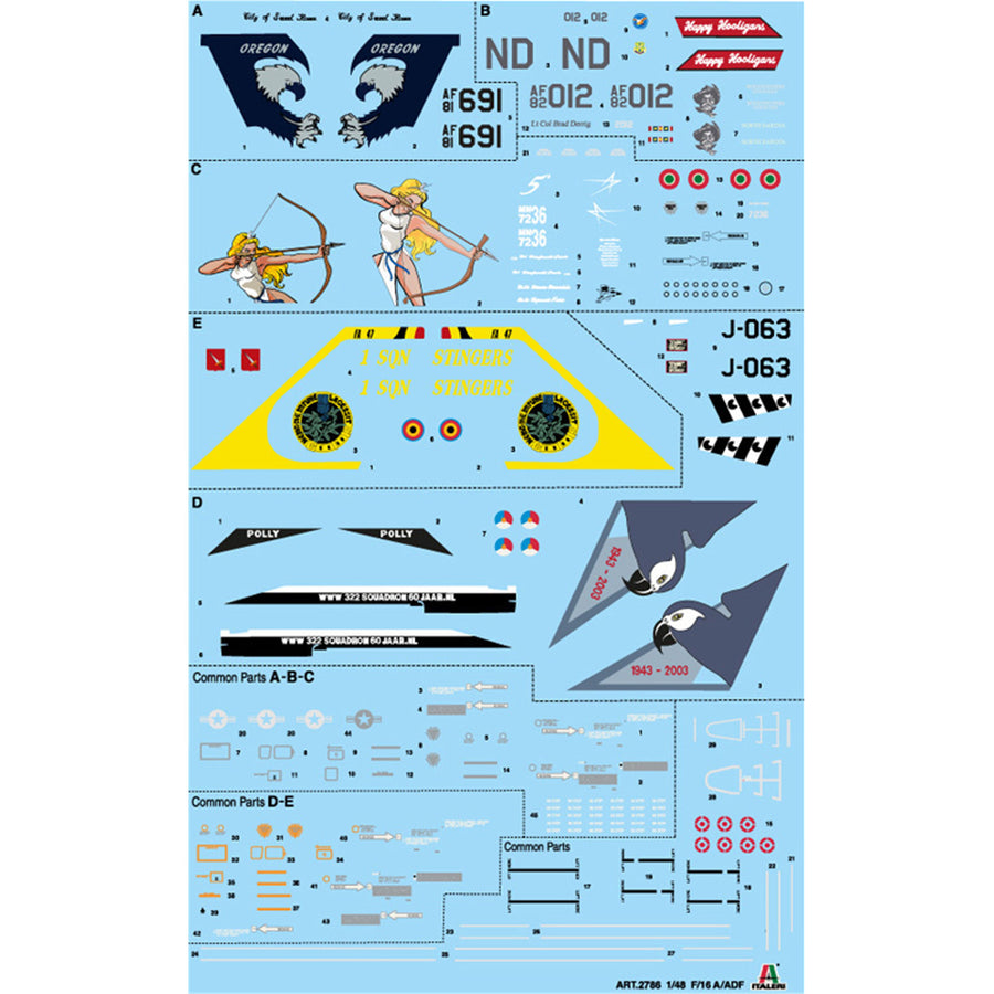 Italeri 1-2786 - ITALERI 1/48 F16A FIGHTING FALCON