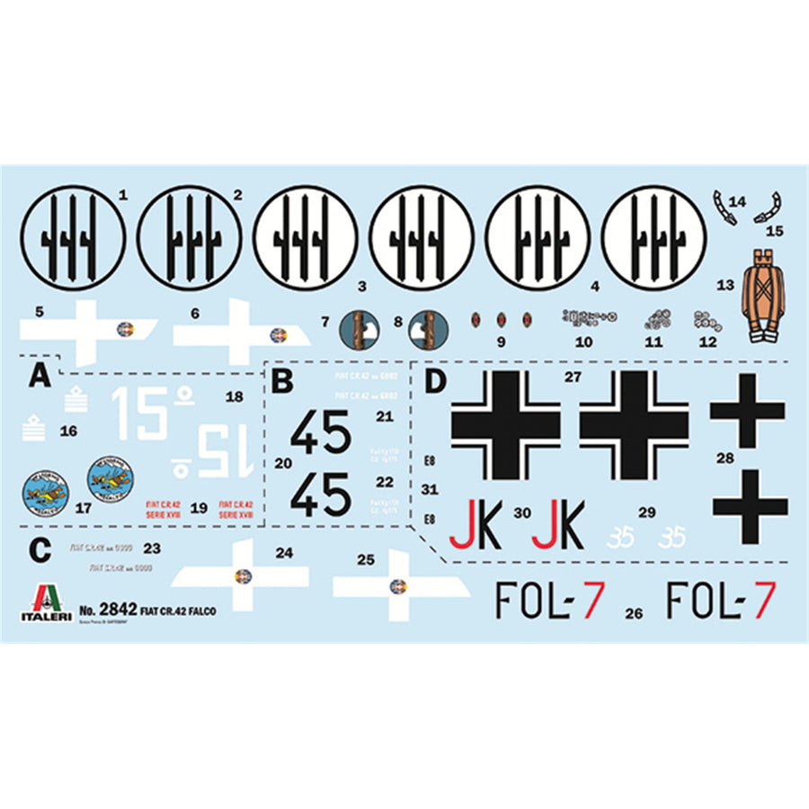 Italeri 1-2842 - ITALERI 1/48 FIAT CR.42 FALCO ASSAULT/NIGHTFIGHTER