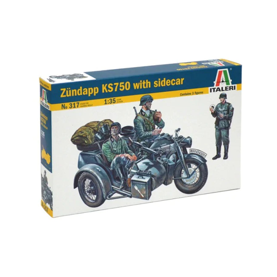 Italeri 1-317 - ITALERI 1/35 ZUNDKAPP KS750 W/SIDE CAR