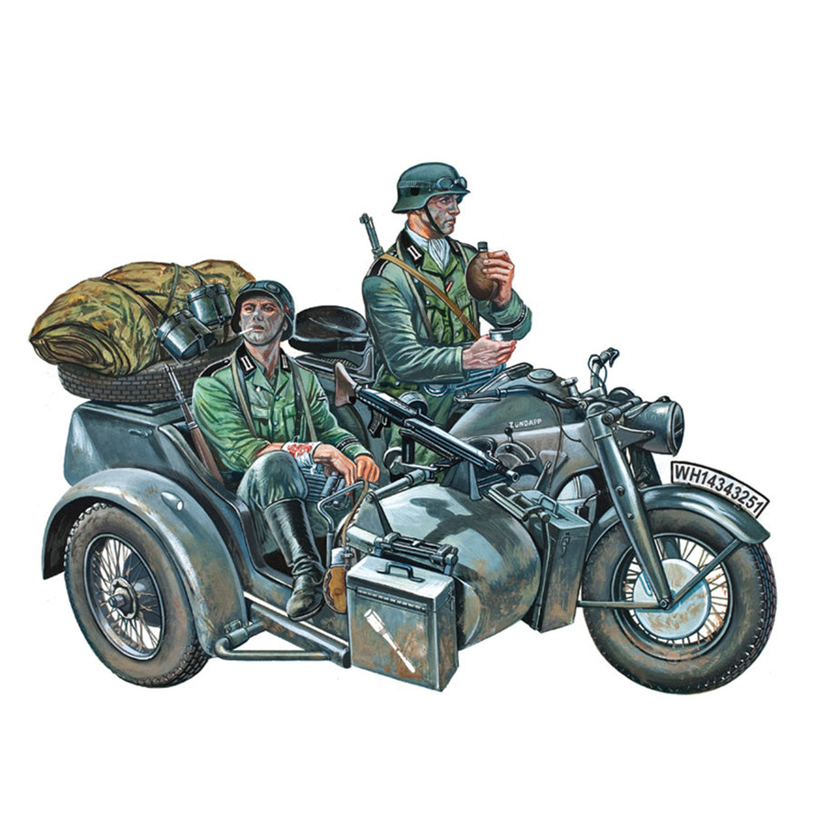 Italeri 1-317 - ITALERI 1/35 ZUNDKAPP KS750 W/SIDE CAR