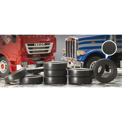 ITALERI 1/24 RUBBER TRUCK TIRES (8 PCS)