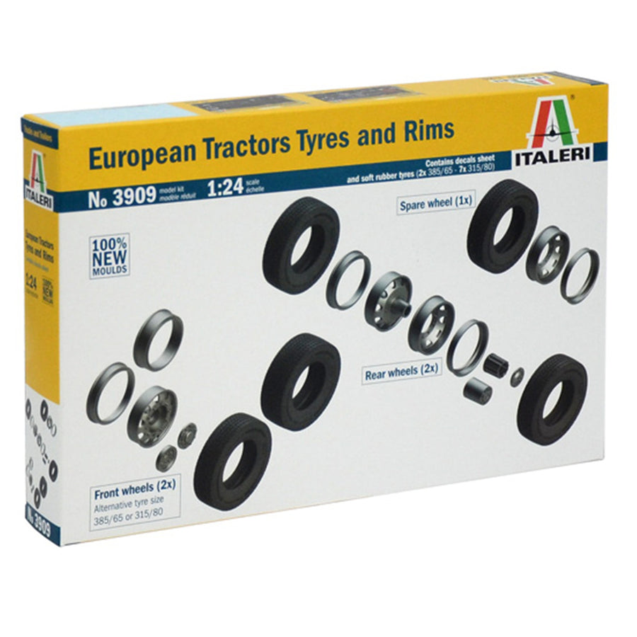 ITALERI 1/24 EUROPEAN TRUCK TIRES & RIMS