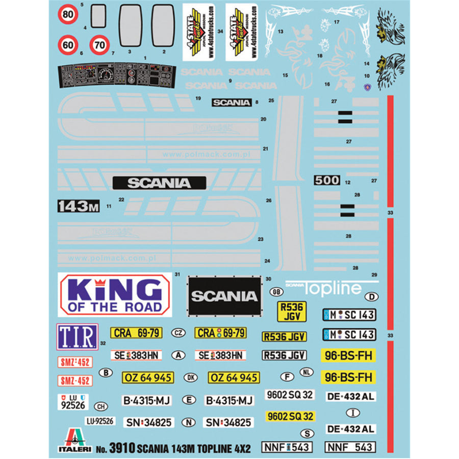 Italeri 1-3910 - ITALERI 1/24**SCANIA 143M TOPLINE