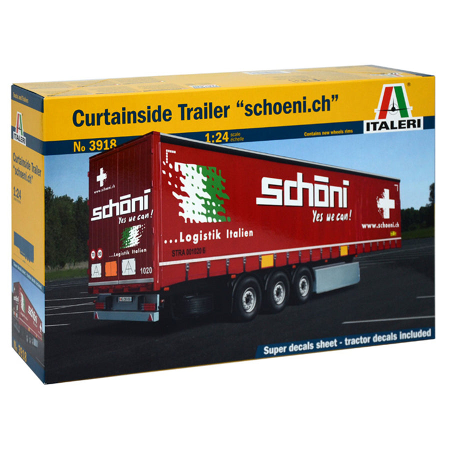 Italeri 1-3918 - ITALERI 1/24 CURTAINSIDE TRAILER WITH LOGO