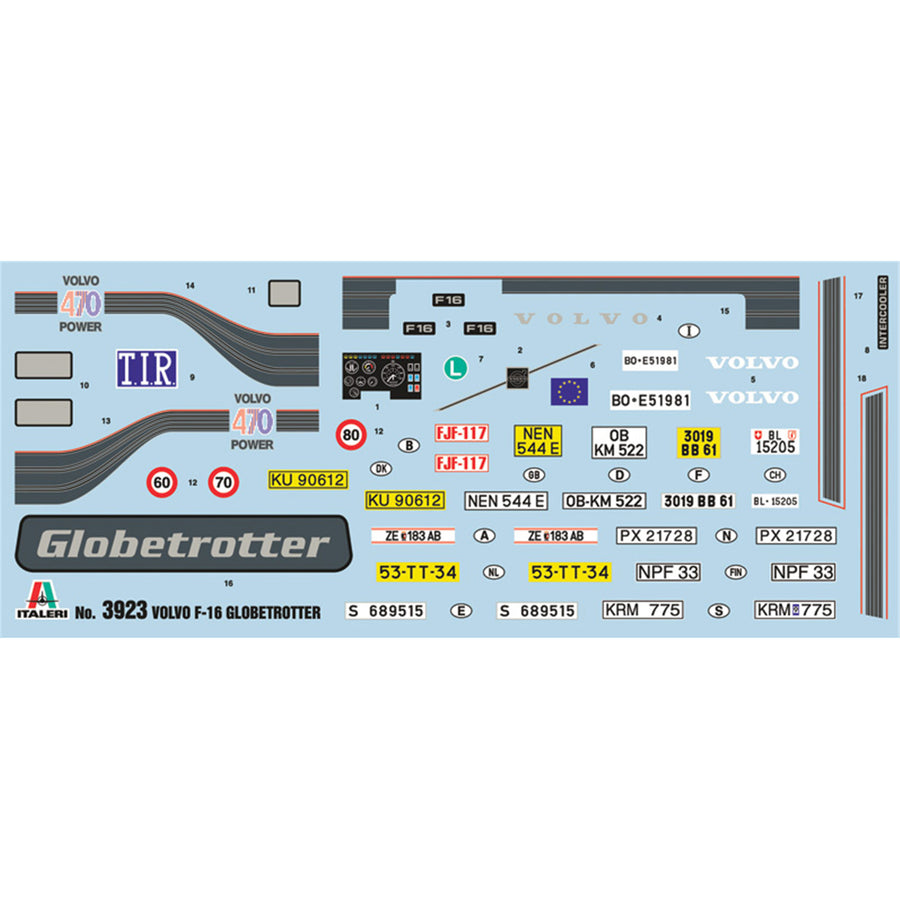 Italeri 1-3923 - ITALERI 1/24 VOLVO F-16 GLOBETROTTER