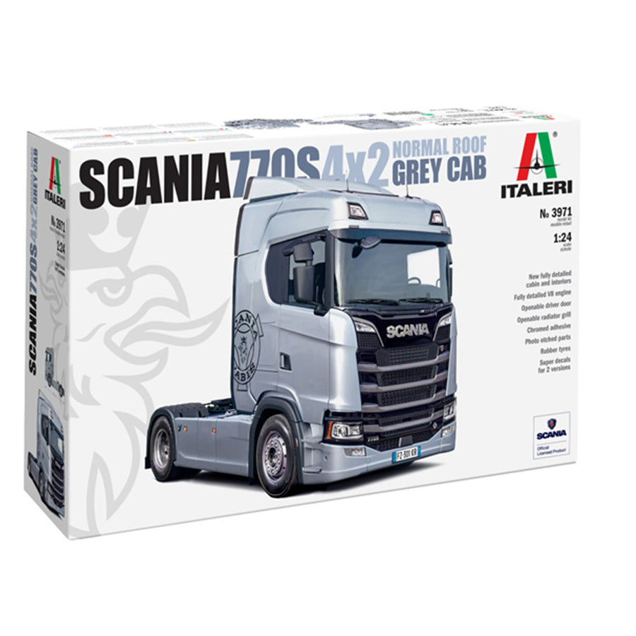Italeri 1-3971 - ITALERI 1/24 SCANIA S770 NORM ROOF GREY CAB