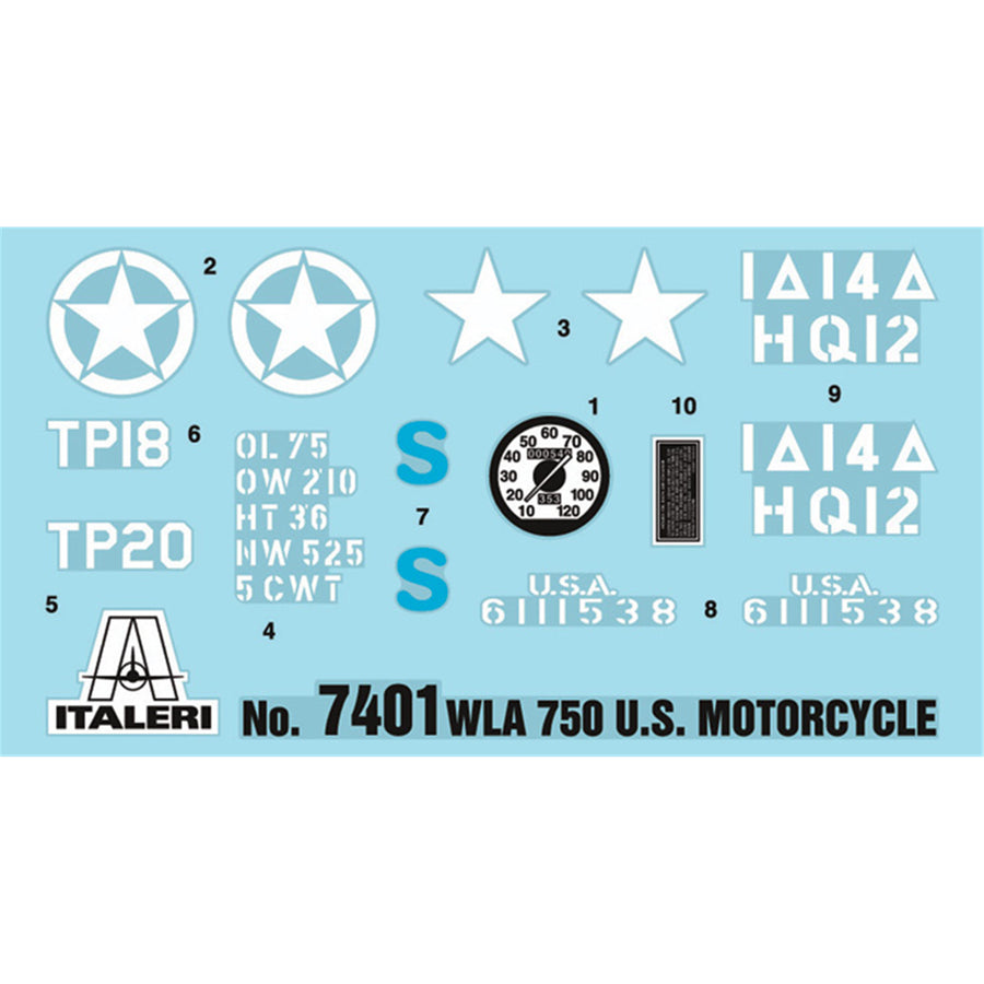 ITALERI 1/9 US ARMY WWII M/CYC