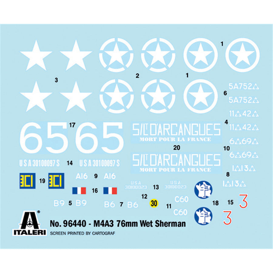 Italeri 1-96440 - ITALERI 1/35 Sherman M4A3 Wet