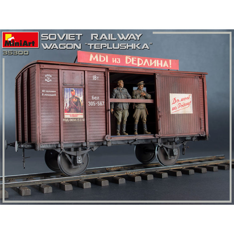Miniart 2-35300 - MINIART 1/35 SOVIET RAILWAY WAGON "TEPLUSHKA"