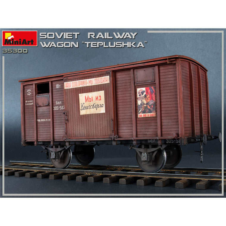 Miniart 2-35300 - MINIART 1/35 SOVIET RAILWAY WAGON "TEPLUSHKA"