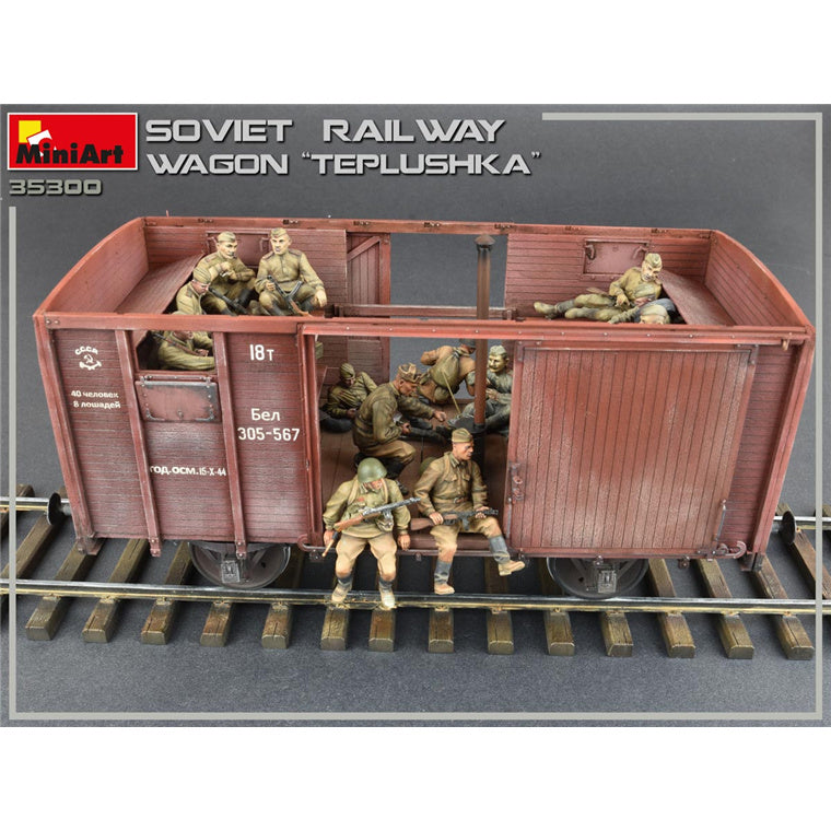 Miniart 2-35300 - MINIART 1/35 SOVIET RAILWAY WAGON "TEPLUSHKA"