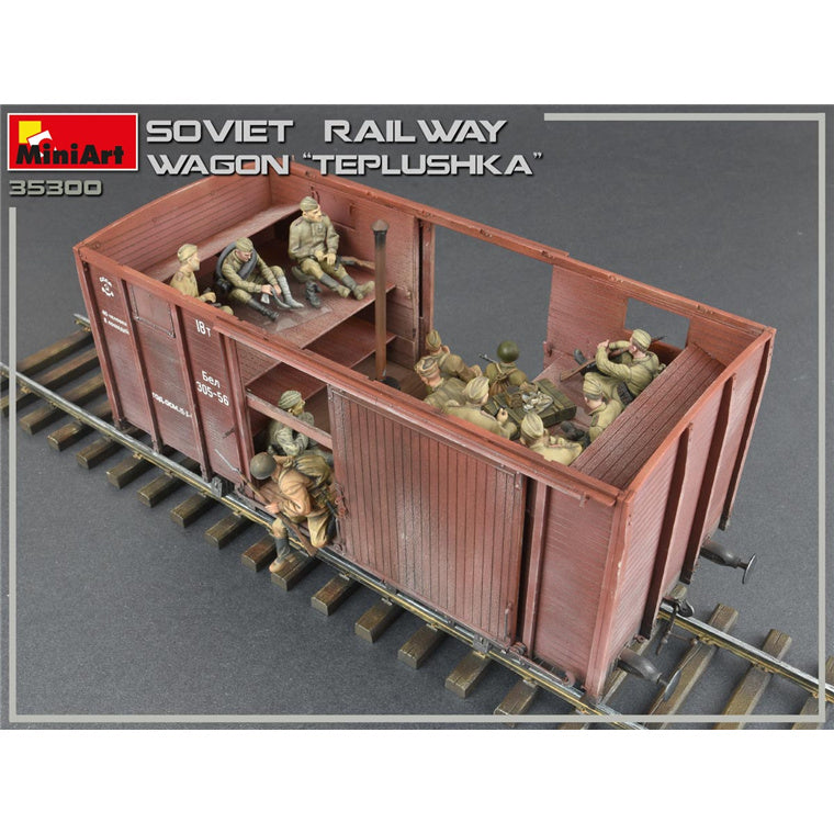 Miniart 2-35300 - MINIART 1/35 SOVIET RAILWAY WAGON "TEPLUSHKA"