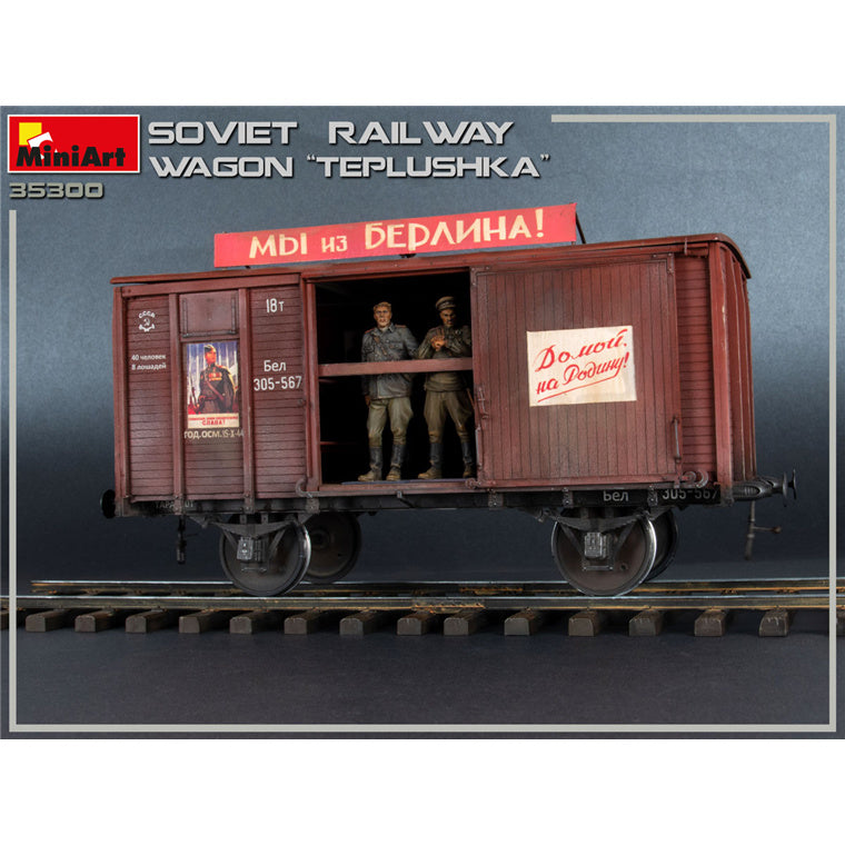 Miniart 2-35300 - MINIART 1/35 SOVIET RAILWAY WAGON "TEPLUSHKA"