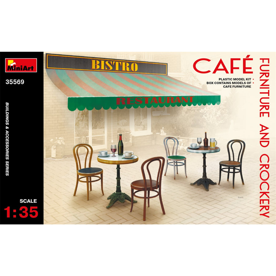 Miniart 2-35569 - MINIART 1/35 CAFE FURNITURE & CROCKERY