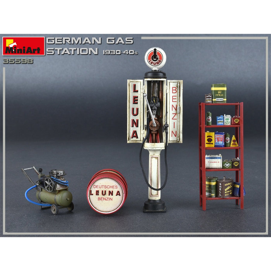 Miniart 2-35598 - MINIART 1/35 GERMAN GAS STATION 30/40's