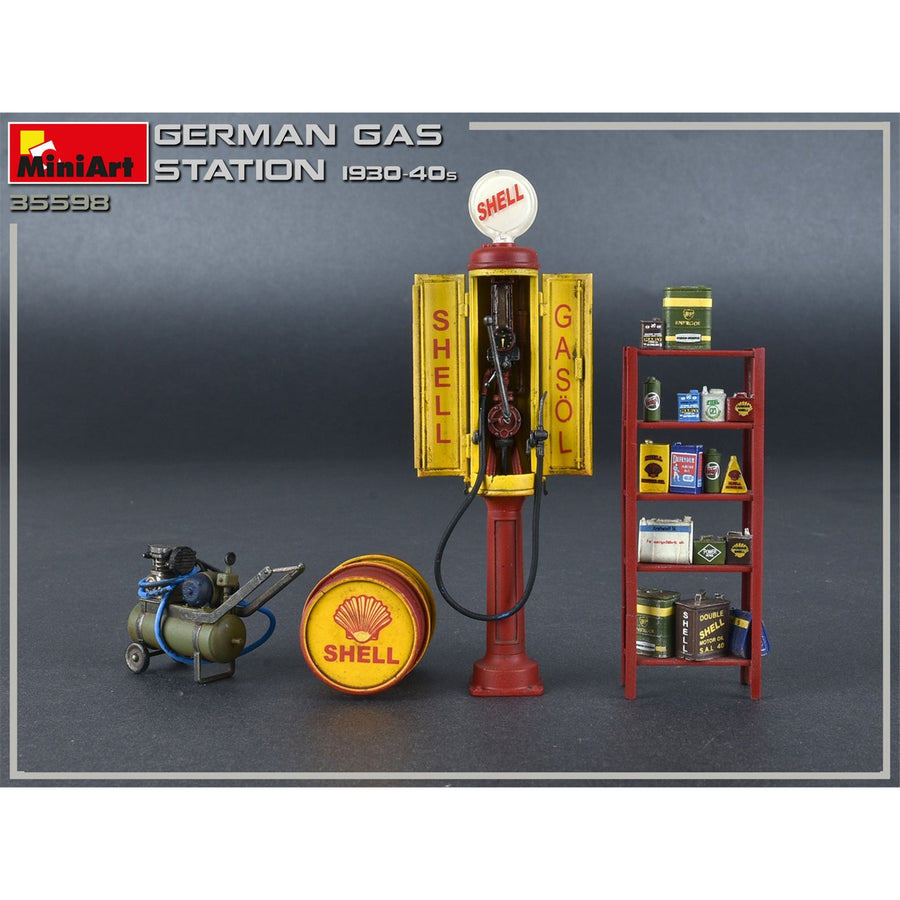 Miniart 2-35598 - MINIART 1/35 GERMAN GAS STATION 30/40's