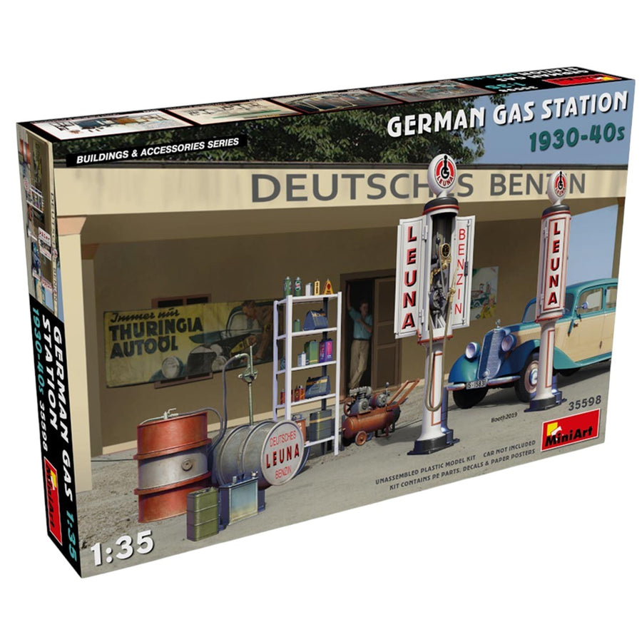 Miniart 2-35598 - MINIART 1/35 GERMAN GAS STATION 30/40's