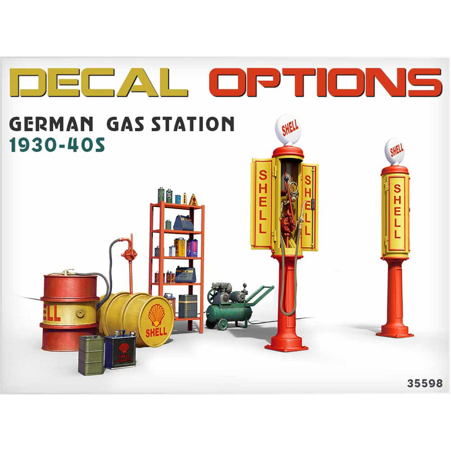 Miniart 2-35598 - MINIART 1/35 GERMAN GAS STATION 30/40's