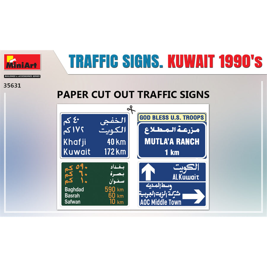 Miniart 2-35631 - MINIART 1/35 TRAFFIC SIGNS - KUWAIT '90's