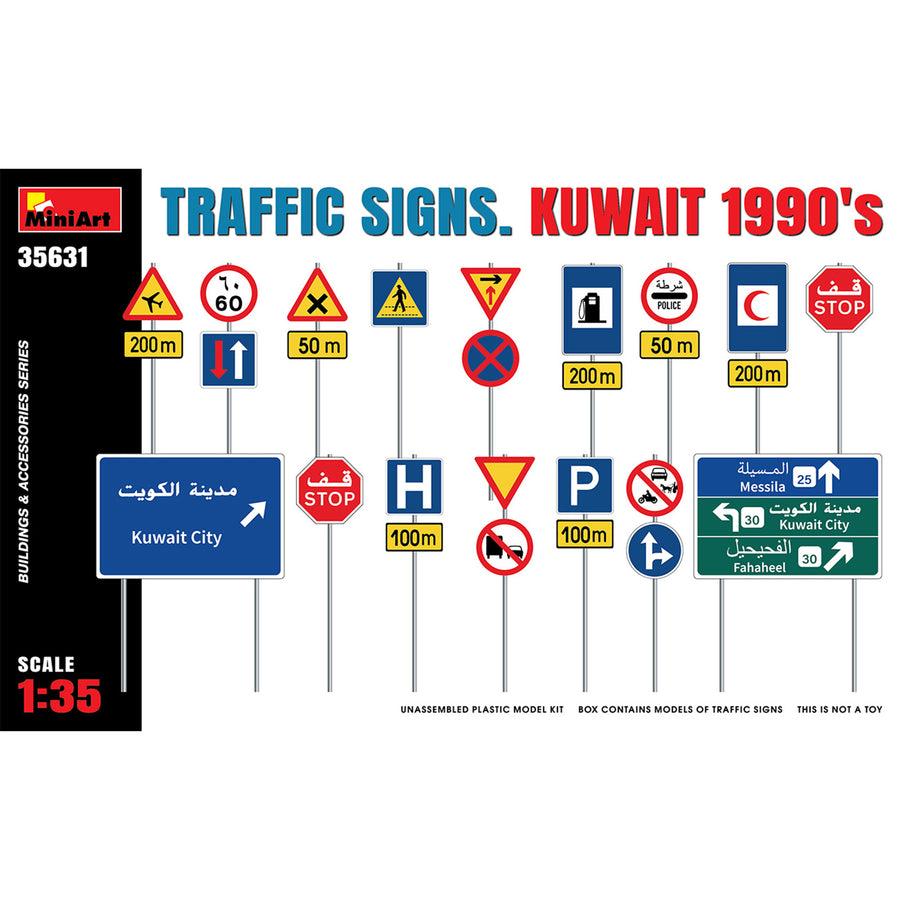 Miniart 2-35631 - MINIART 1/35 TRAFFIC SIGNS - KUWAIT '90's