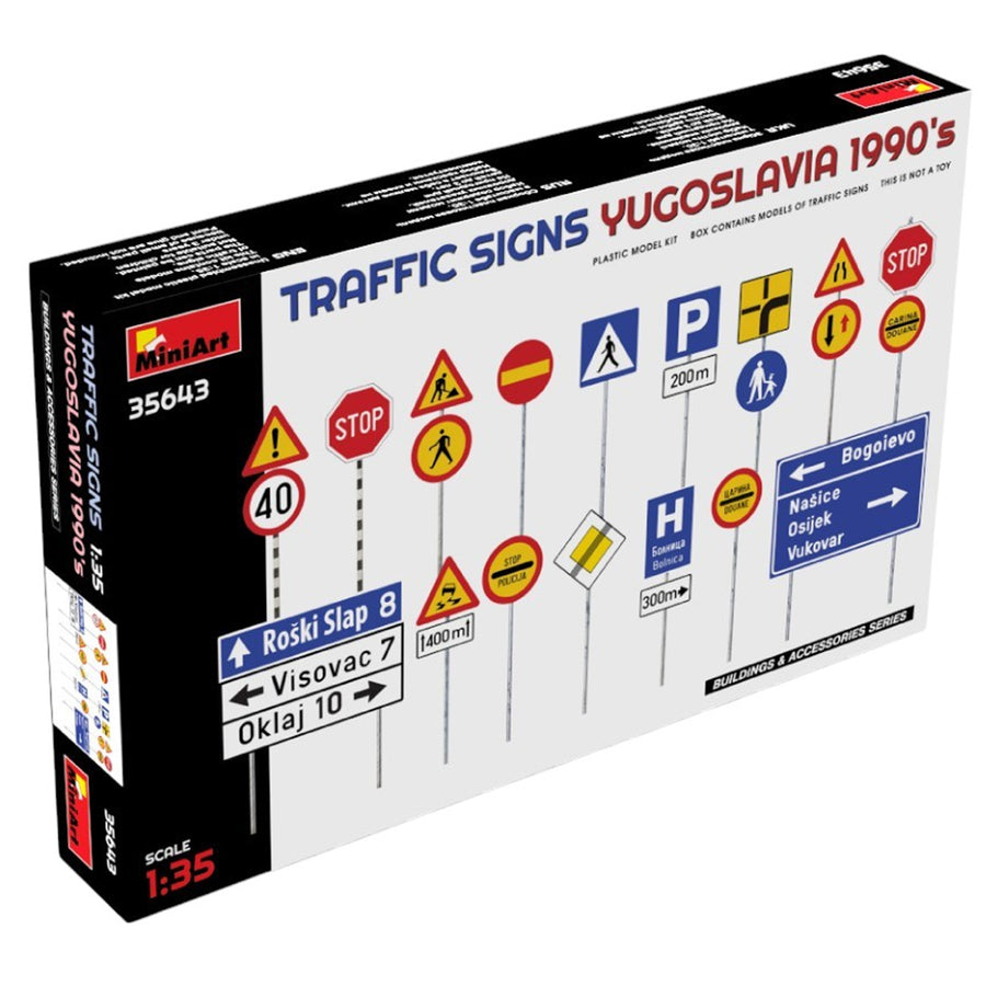Miniart 2-35643 - MINIART 1/35 TRAFFIC SIGNS YUGOSLAVIA 1990's