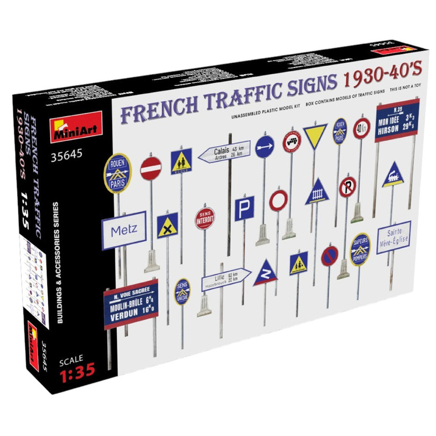 Miniart 2-35645 - MINIART 1/35 TRAFFIC SIGNS FRENCH 1930/40's