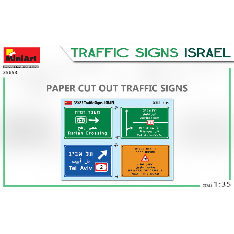 Miniart 2-35653 - MINIART 1/35 TRAFFIC SIGNS ISRAEL