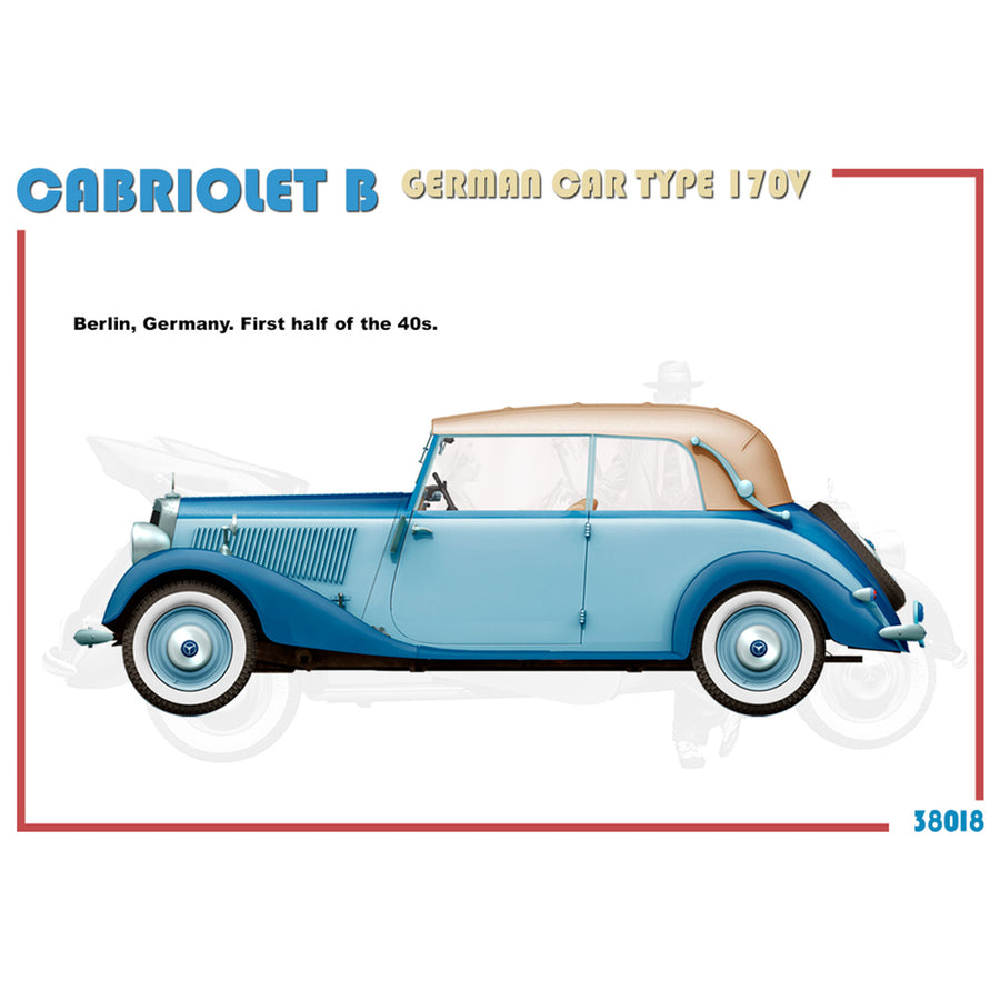 Miniart 2-38018 - MINIART 1/35 GERMAN CABRIOLET CAR TYPE 170
