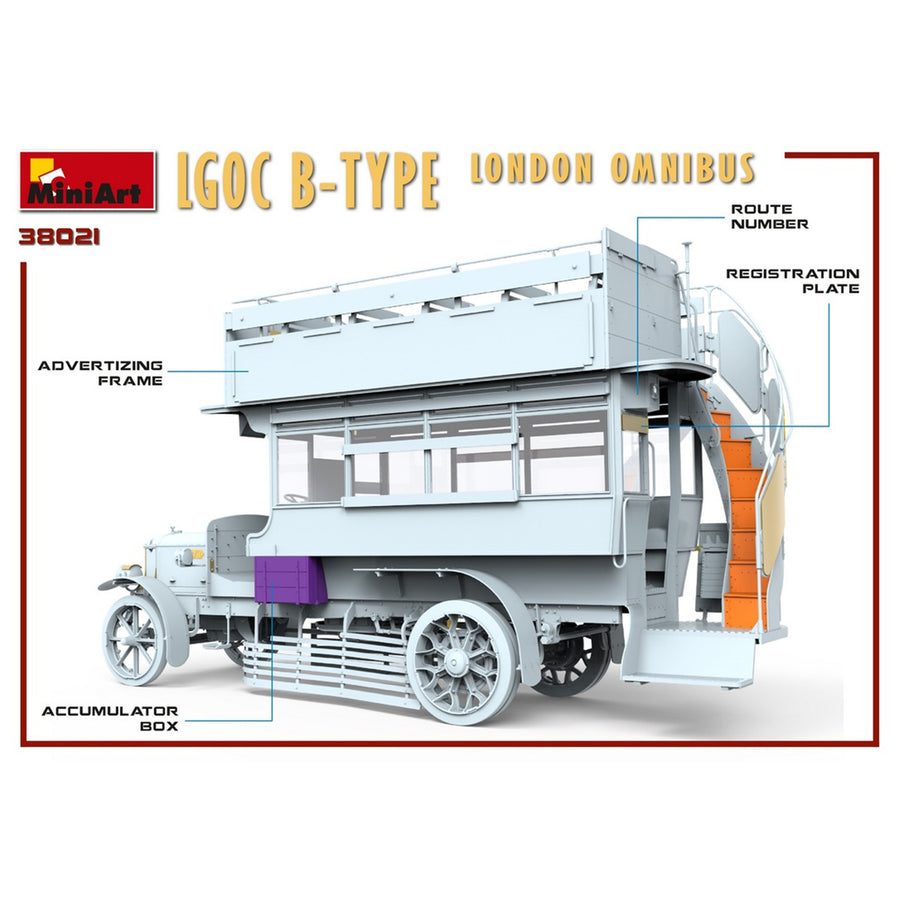 Miniart 2-38021 - MINIART 1/35 LGOC B-TYPE LONDON OMNIBUS