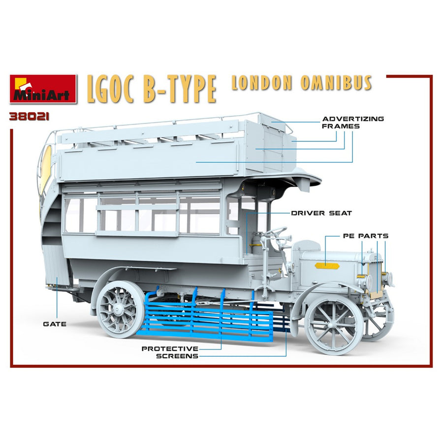 Miniart 2-38021 - MINIART 1/35 LGOC B-TYPE LONDON OMNIBUS