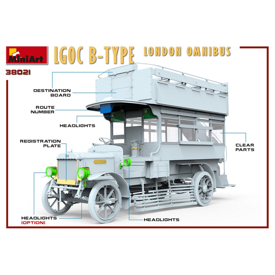 Miniart 2-38021 - MINIART 1/35 LGOC B-TYPE LONDON OMNIBUS