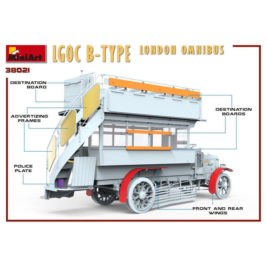 Miniart 2-38021 - MINIART 1/35 LGOC B-TYPE LONDON OMNIBUS