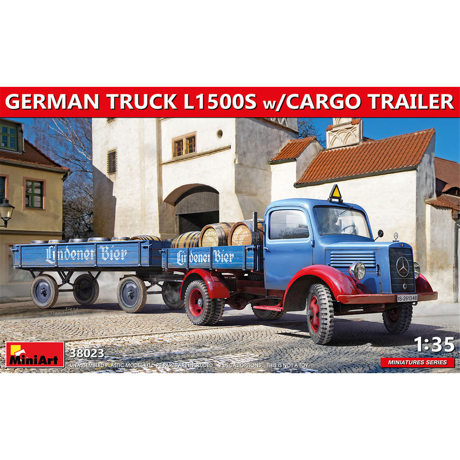 Miniart 2-38023 - MINIART 1/35 GERMAN TRUCK L1500S W/TRAILER