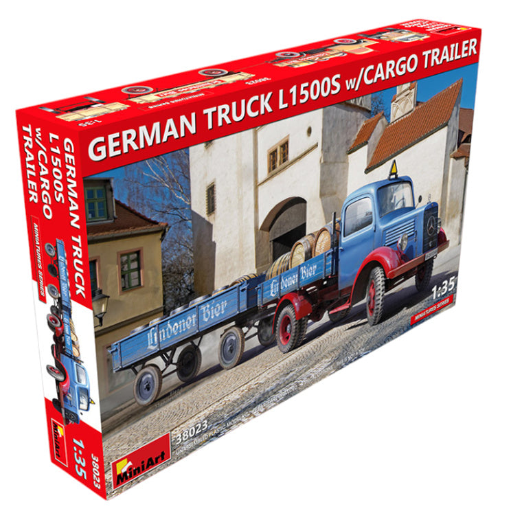 Miniart 2-38023 - MINIART 1/35 GERMAN TRUCK L1500S W/TRAILER
