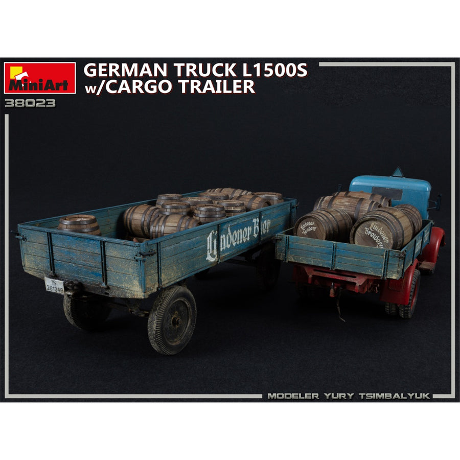 Miniart 2-38023 - MINIART 1/35 GERMAN TRUCK L1500S W/TRAILER