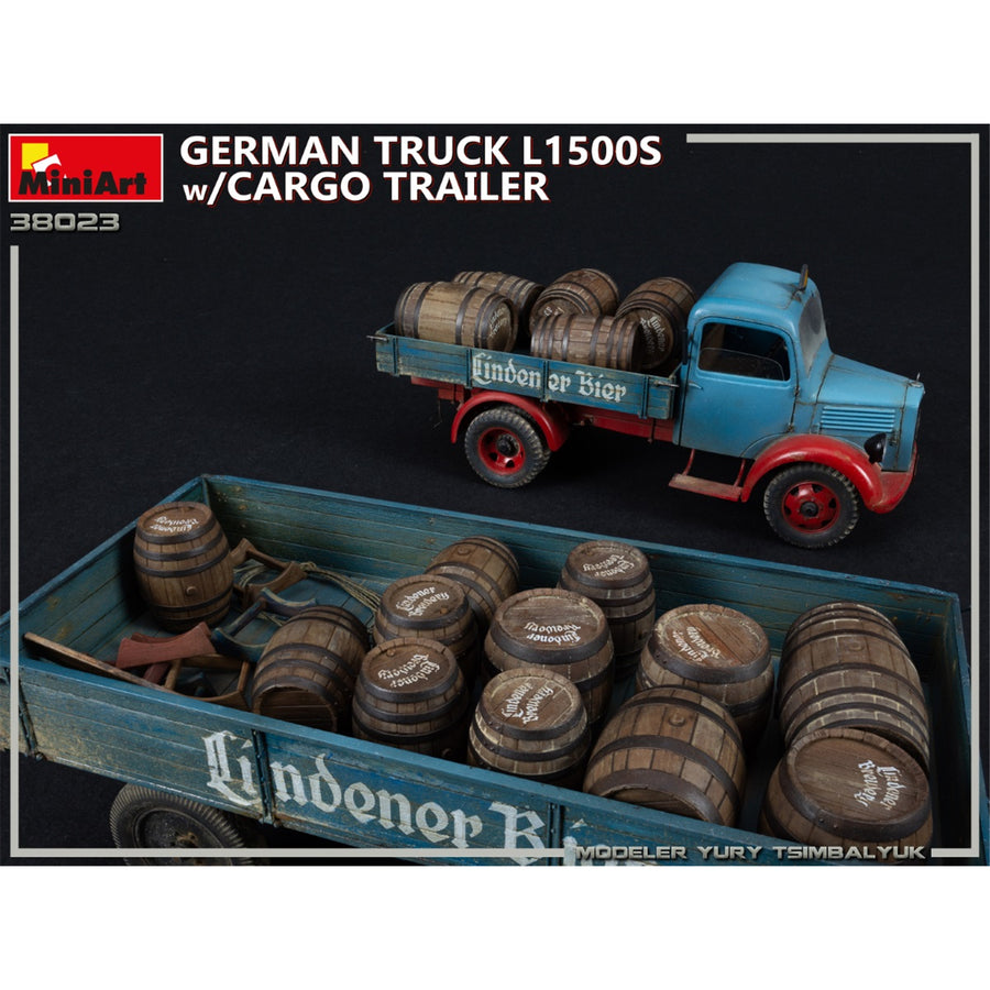 Miniart 2-38023 - MINIART 1/35 GERMAN TRUCK L1500S W/TRAILER