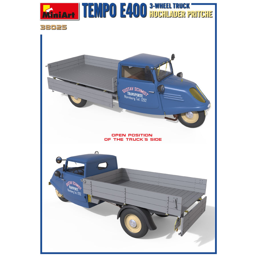 Miniart 2-38025 - MINIART 1/35 TEMPO E400 3 WHEEL TRUCK