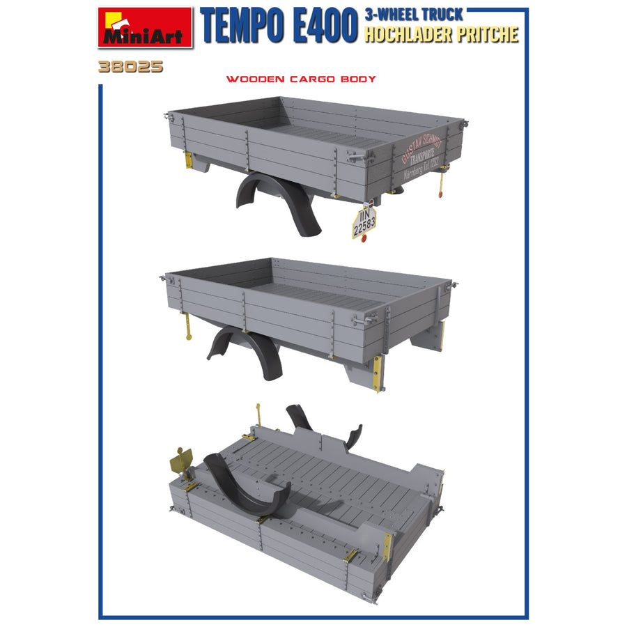 Miniart 2-38025 - MINIART 1/35 TEMPO E400 3 WHEEL TRUCK