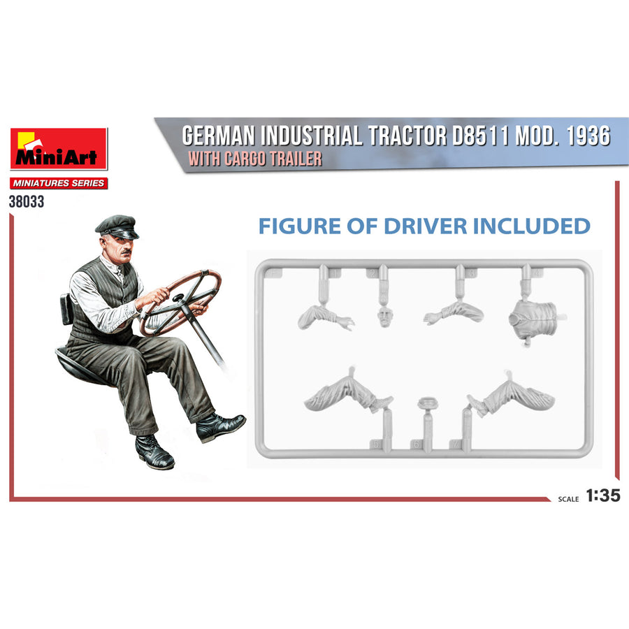 Miniart 2-38033 - MINIART 1/35 GERMAN TRACTOR W/TRAILER