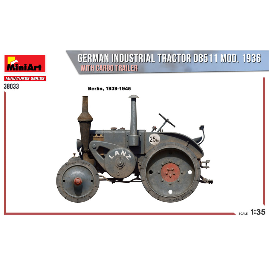 Miniart 2-38033 - MINIART 1/35 GERMAN TRACTOR W/TRAILER