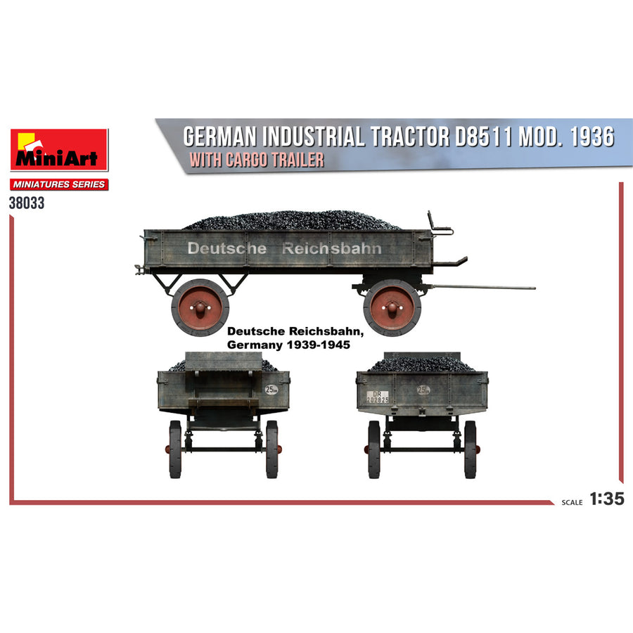 Miniart 2-38033 - MINIART 1/35 GERMAN TRACTOR W/TRAILER