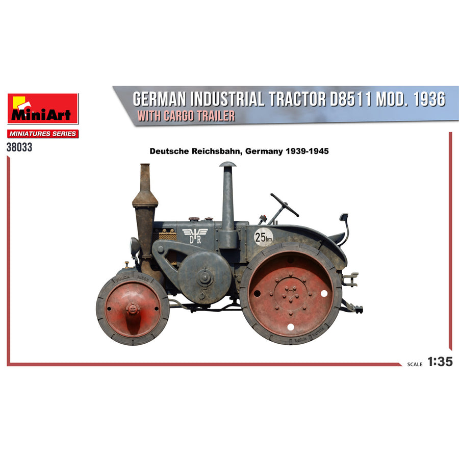 Miniart 2-38033 - MINIART 1/35 GERMAN TRACTOR W/TRAILER