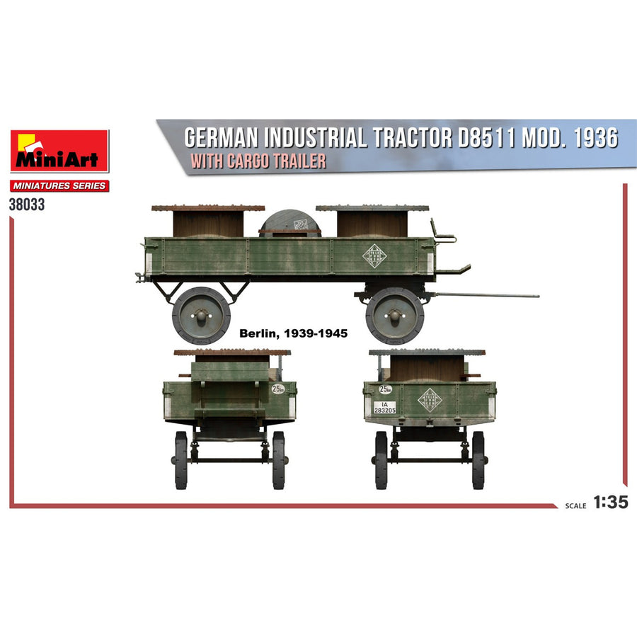Miniart 2-38033 - MINIART 1/35 GERMAN TRACTOR W/TRAILER