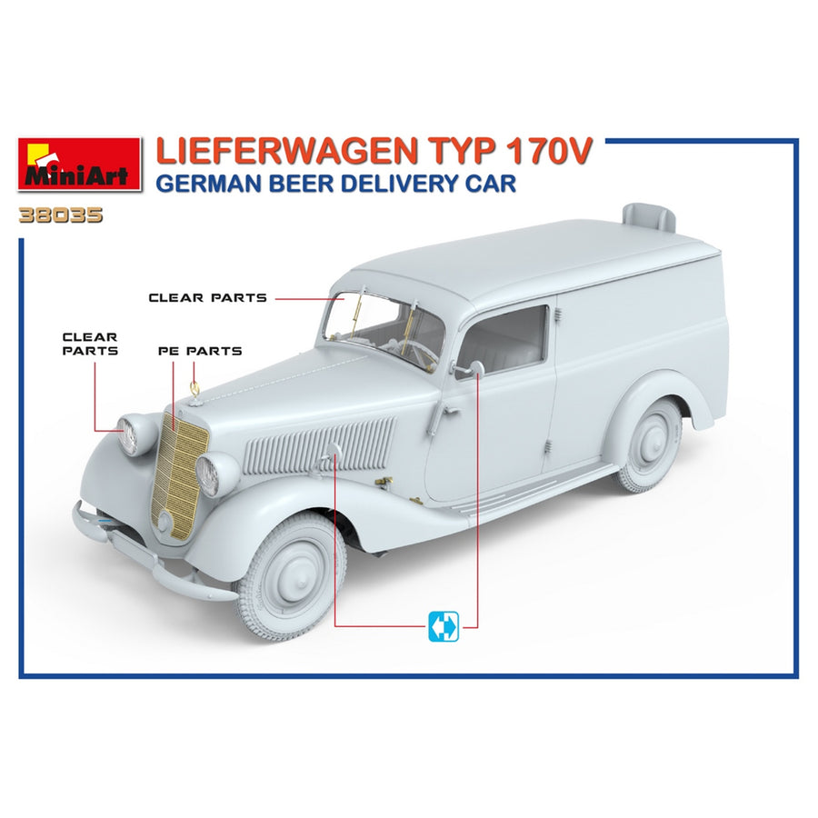 Miniart 2-38035 - MINIART 1/35 LIEFERWAGEN BEER DELIVERY CAR