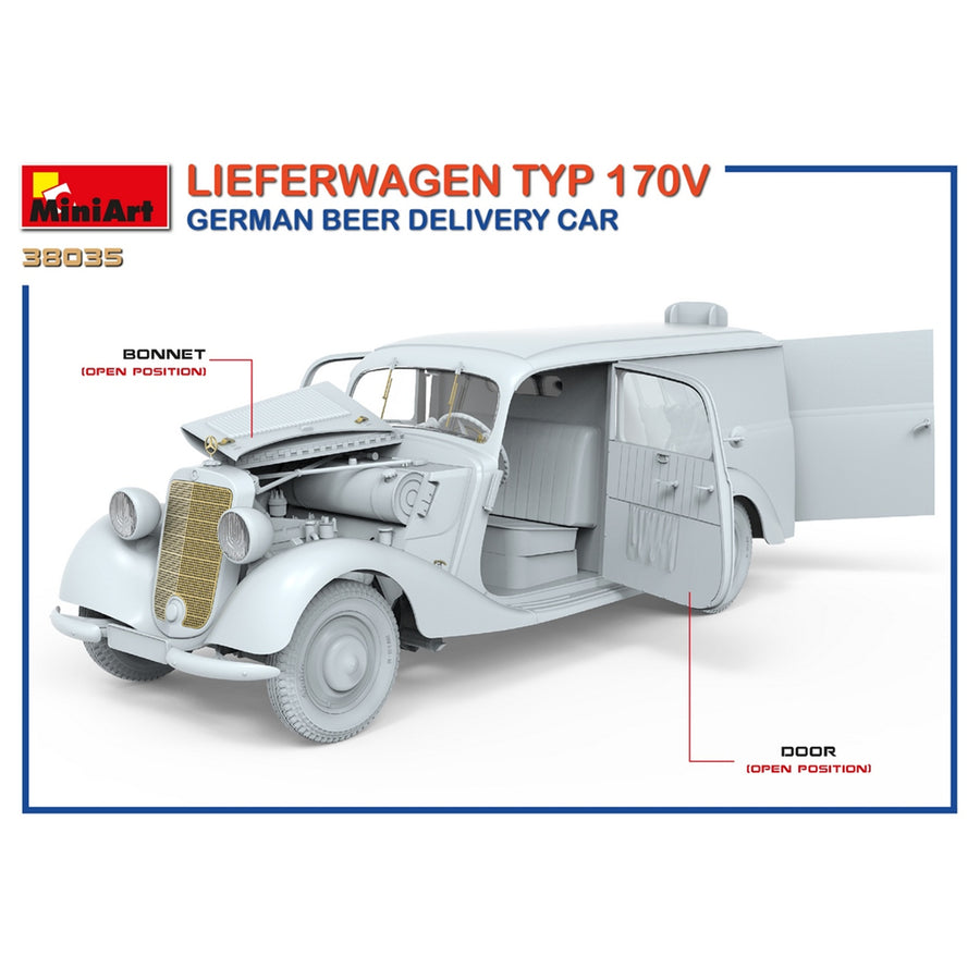 Miniart 2-38035 - MINIART 1/35 LIEFERWAGEN BEER DELIVERY CAR