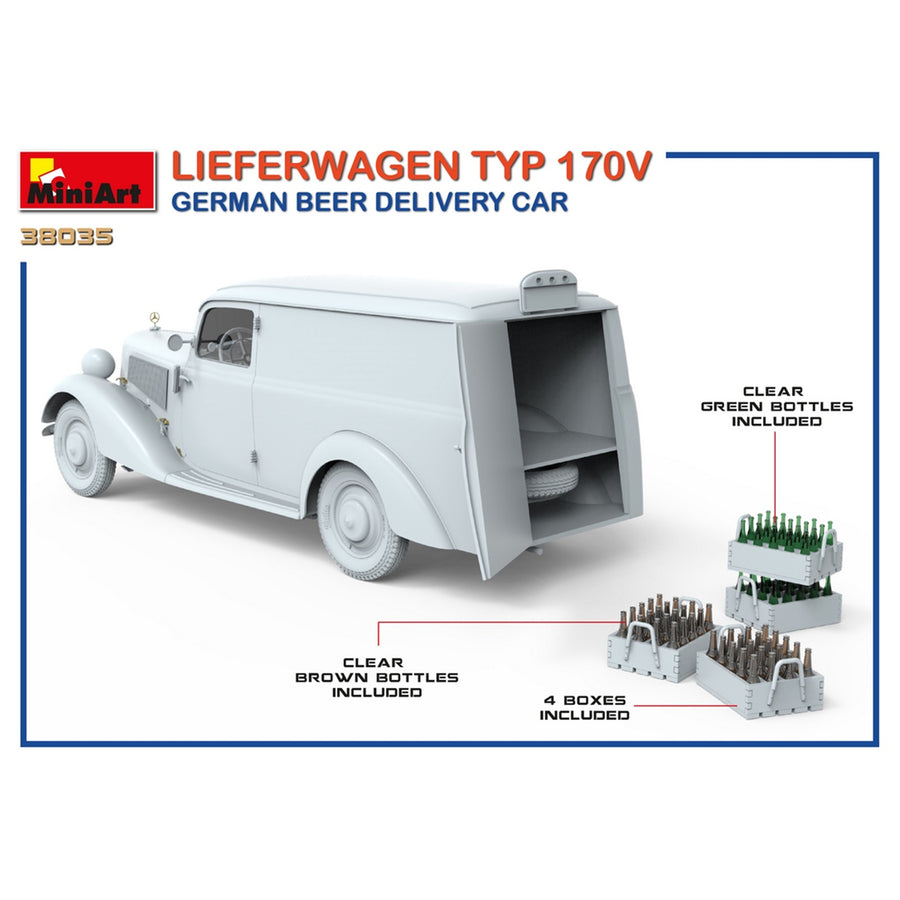 Miniart 2-38035 - MINIART 1/35 LIEFERWAGEN BEER DELIVERY CAR