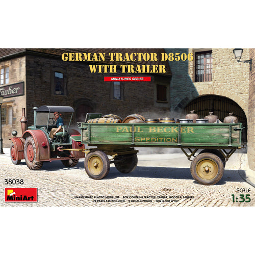 MINIART 1/35 GERMAN TRACTOR D8506 W/TRAILER