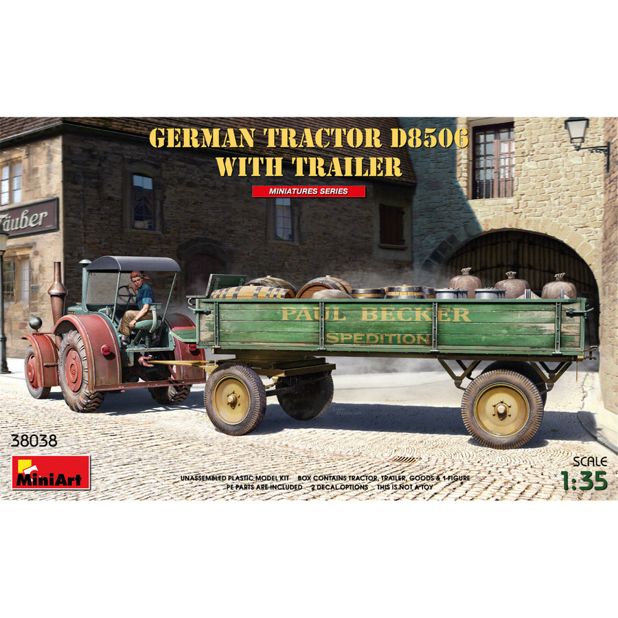 Miniart 2-38038 - MINIART 1/35 GERMAN TRACTOR D8506 W/TRAILER
