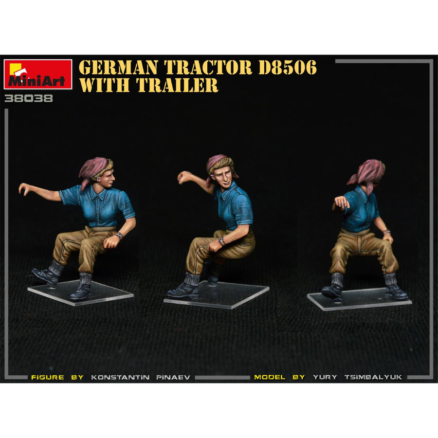 Miniart 2-38038 - MINIART 1/35 GERMAN TRACTOR D8506 W/TRAILER