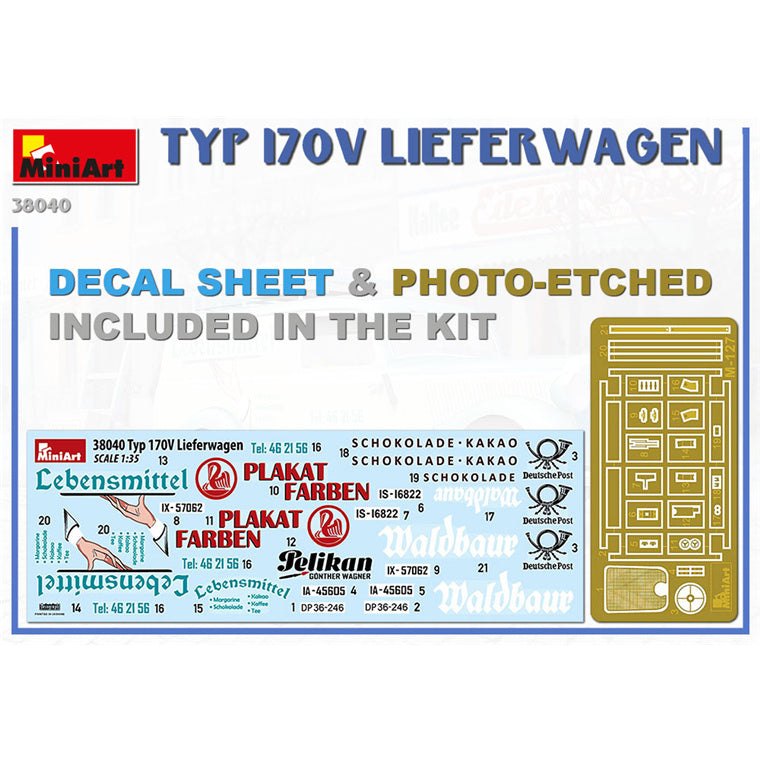 Miniart 2-38040 - MINIART 1/35 LIEFERWAGEN 170V